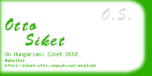 otto siket business card