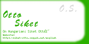 otto siket business card